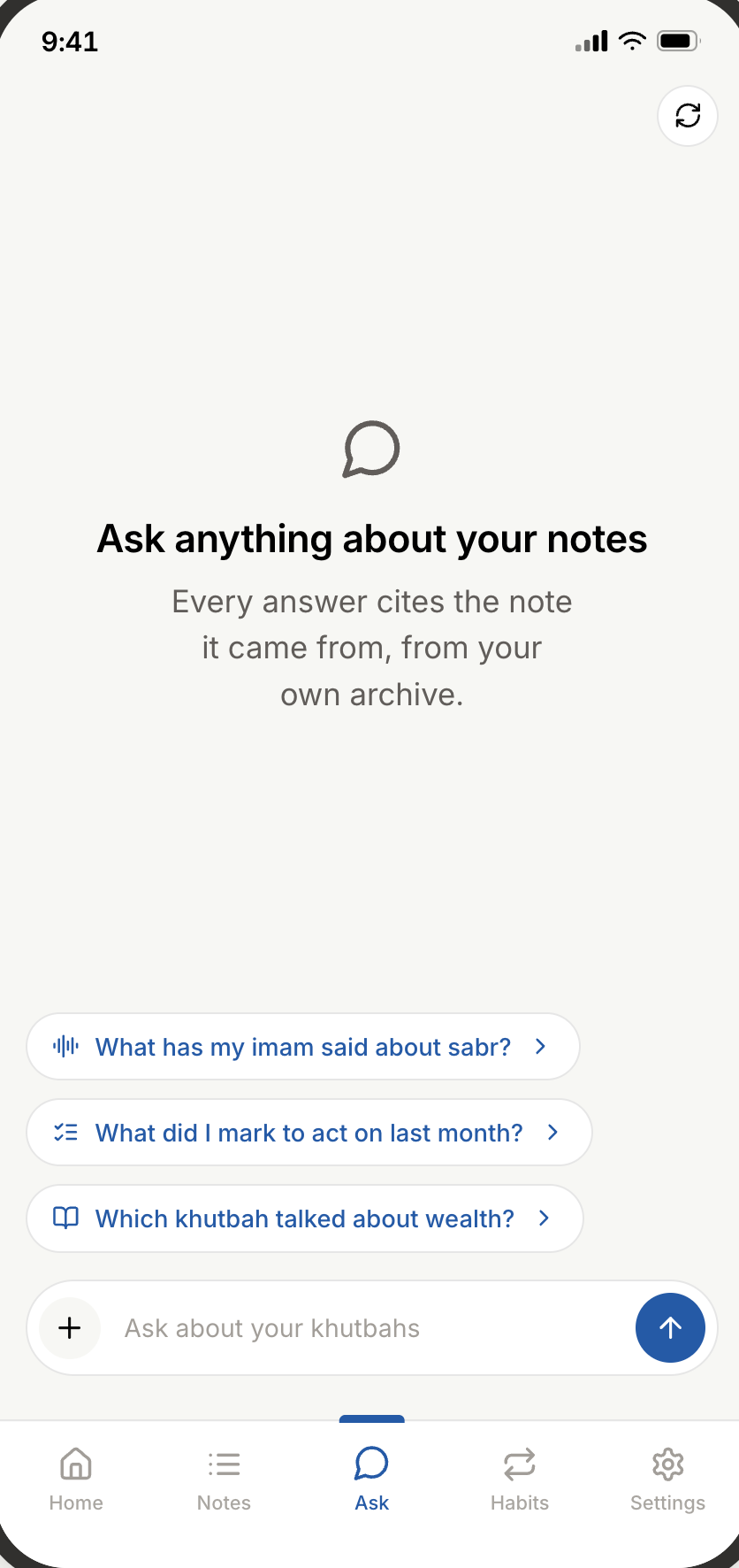 Ask Lumaat chat screen